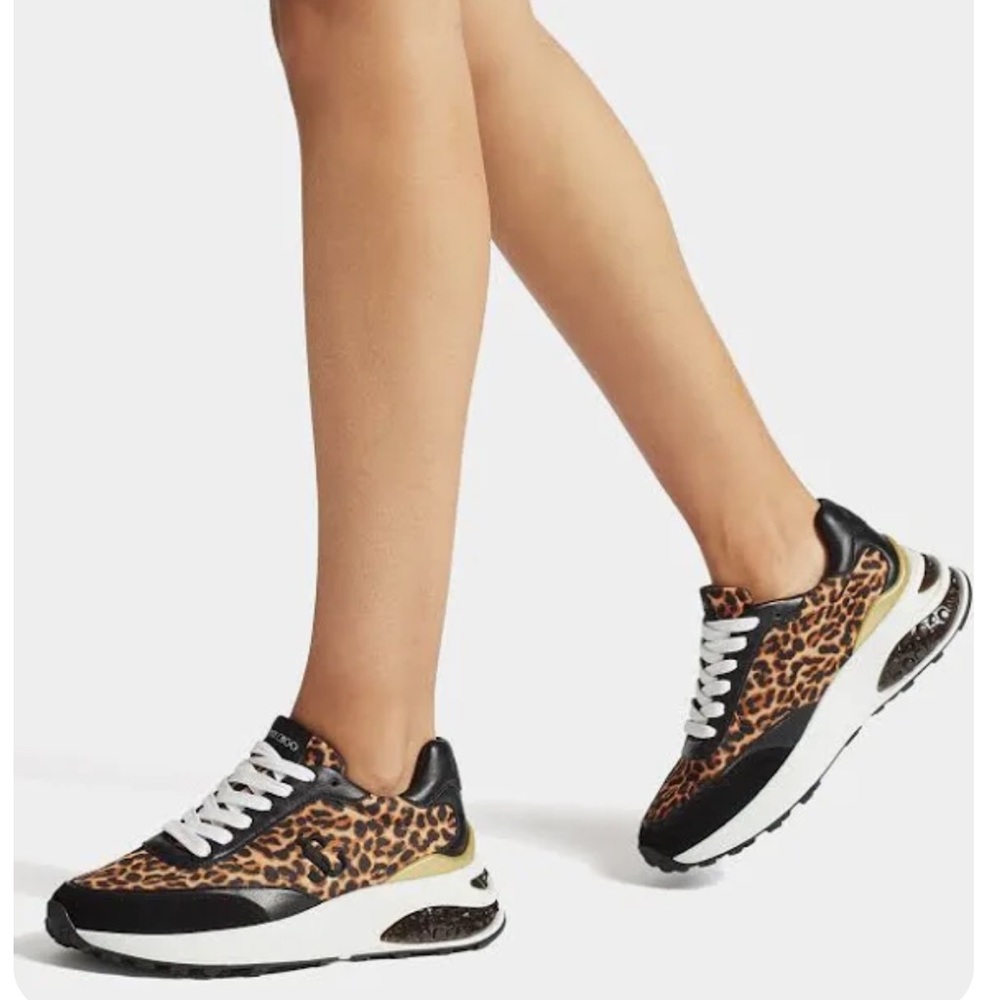 Jimmy Choo Women's Leopard Print Sneakers - Black